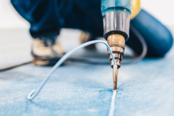 Linoleum hot welding technology - flooring