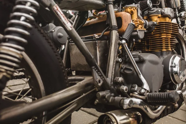 Klasyczny Silnik Rowerowy Skrzynia Biegów Zabytkowy Motocykl — Zdjęcie stockowe