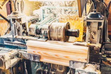 Ahşap bardakların kesilmesi - profil çıkarılmış kereste üretimi