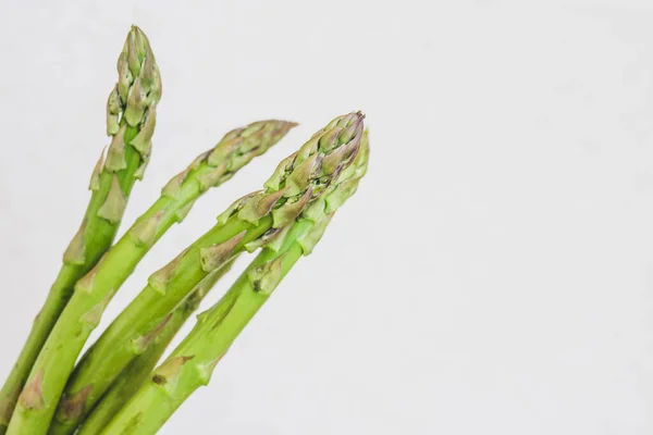 Bunch Asparagus White Wall Background — Stock Photo, Image