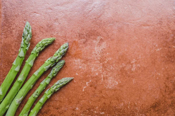 Vegetable Garnish Fresh Asparagus Copy Space Backdrop — Stock Photo, Image