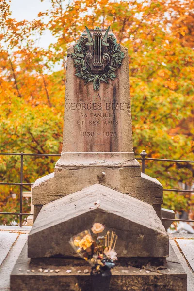 Paris France October 2019 Pere Lachaise Grave Georges Bizet — Stock Photo, Image
