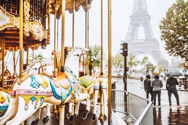 Paris Frankreich Oktober 2019 Bewölkter Regentag Paris Herbstlicher Anblick — Stockfoto