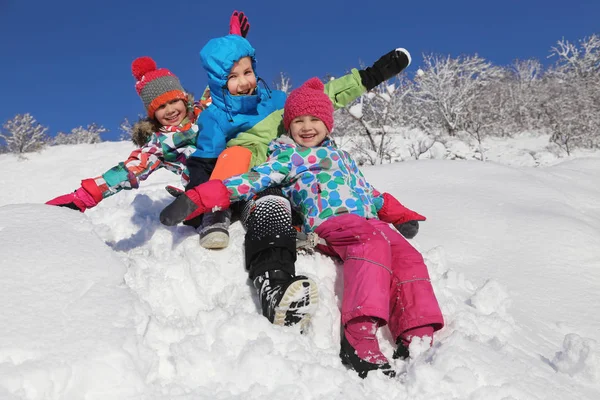 Niños en invierno — Foto de Stock