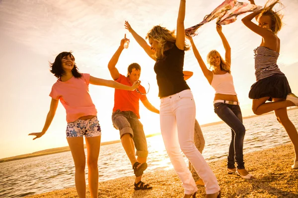 Partij op het strand Stockfoto