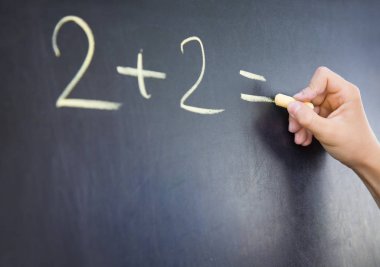 bir kara tahta üzerinde matematiksel atama