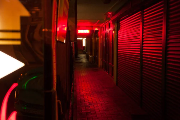 Calle de luz roja — Foto de Stock