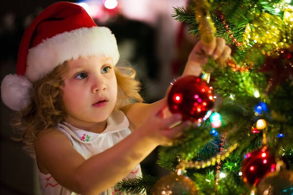 little girl in christmas