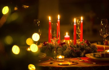 Noel evde dekore edilmiş