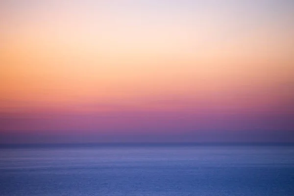 Belle Vue Sur Horizon Dans Une Mer Calme Coucher Soleil — Photo