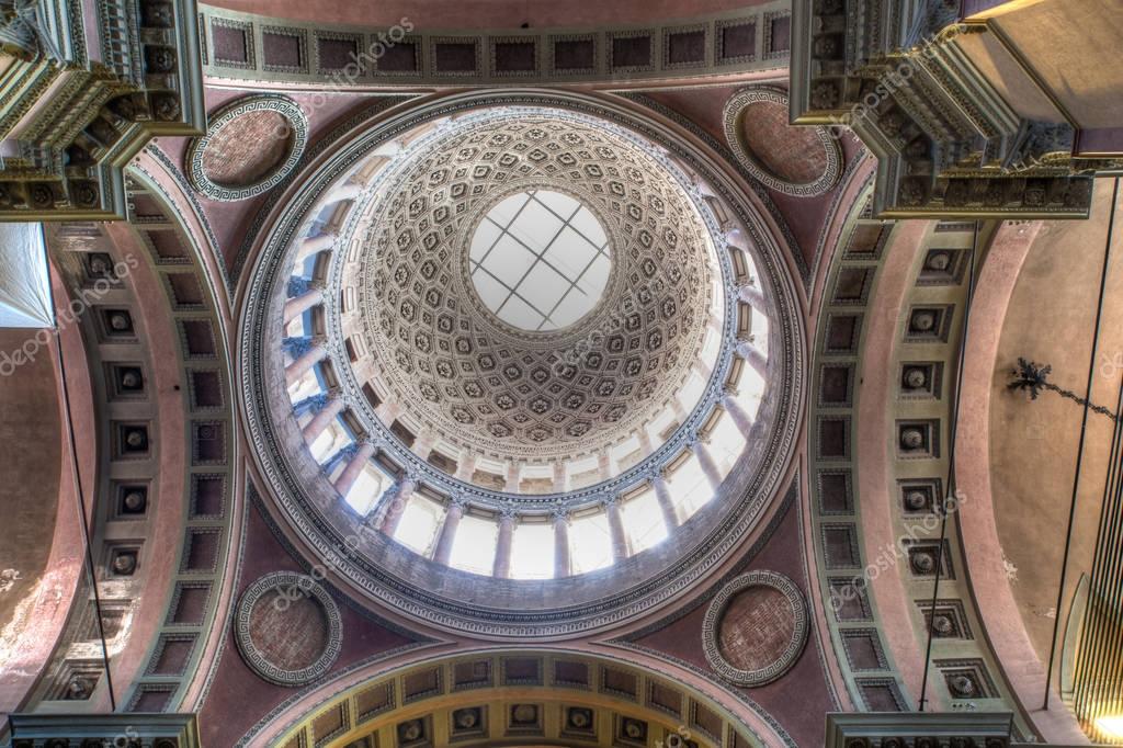Interior view of the cupola of the San Gaudenzio Basilic, Novara