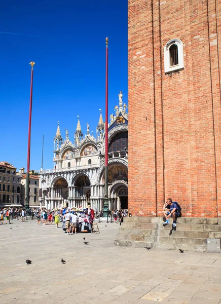 Uitzicht op San Marco Basiliek Venetië — Stockfoto