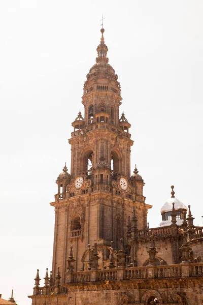 Перегляд дзвіниця собору Сантьяго — стокове фото