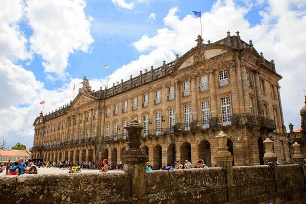 Santiago de Compostela, İspanya Raxoi sarayın görünümü — Stok fotoğraf