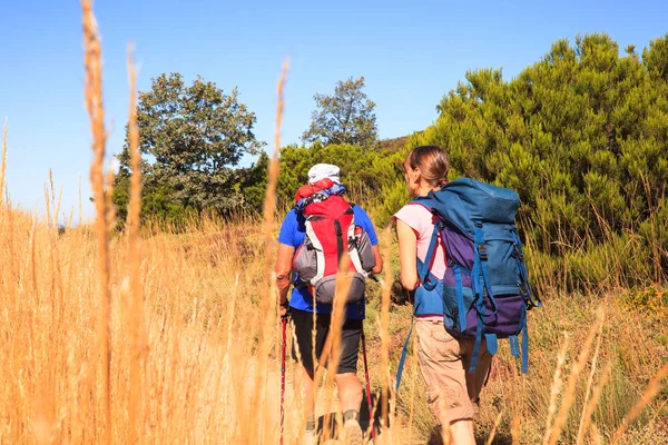 Pilgrimns στο δρόμο του Αγίου Ιακώβου — Φωτογραφία Αρχείου