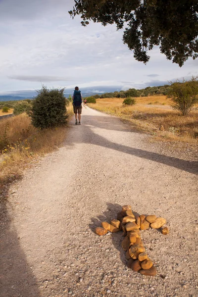 Pilgrimn στο δρόμο του Αγίου Ιακώβου — Φωτογραφία Αρχείου