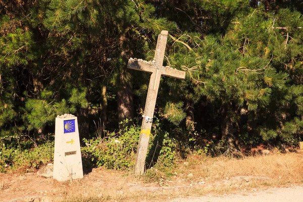 Cross along the way of St. James — Stock Photo, Image