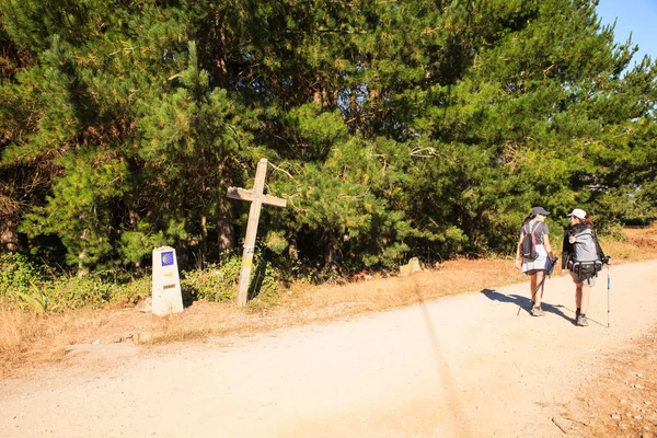 Pilgrimns στο δρόμο του Αγίου Ιακώβου — Φωτογραφία Αρχείου