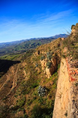 Sicilya doğal kırsal görünümü
