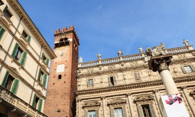 Belltower in Piazza delle Erbe, Verona