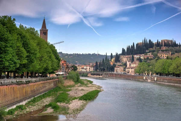 Rzeki Adige, Verona — Zdjęcie stockowe