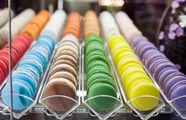 Renkli bisküvi yakın çekim