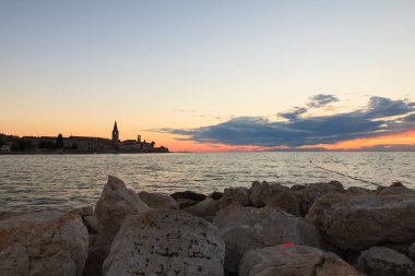Porec manzarası ve deniz
