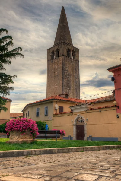 Zvonice Eufraziova bazilika, Poreč — Stock fotografie