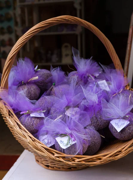 Pouchs met lavendel — Stockfoto