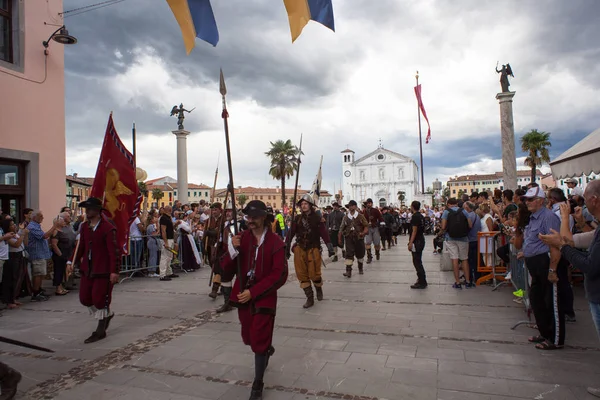 Palmanova Historisk Reenactment a.d. 1615 — Stockfoto