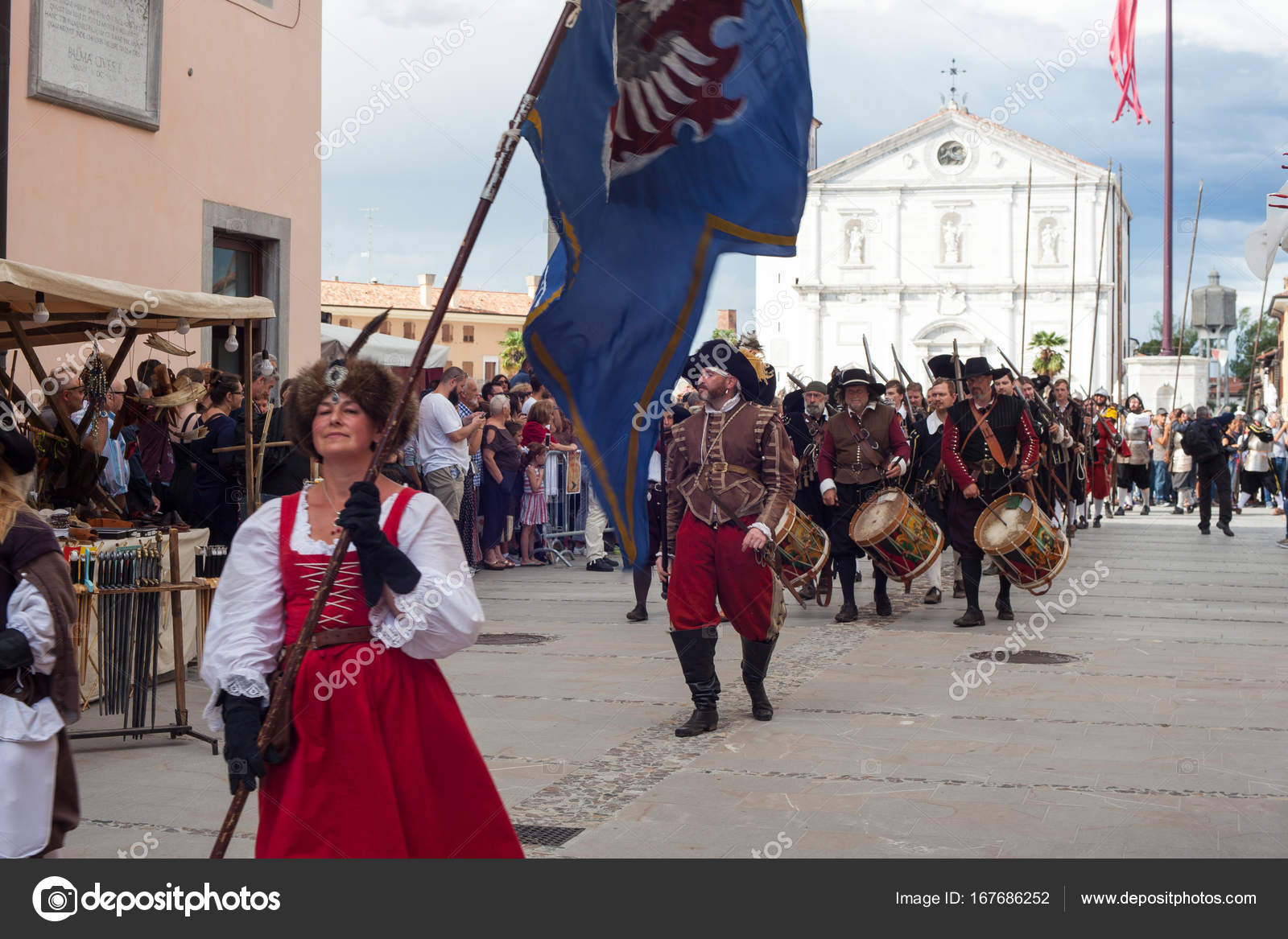 Palmanova Historical Reenactment a.d. 1615 Stock Editorial Photo
