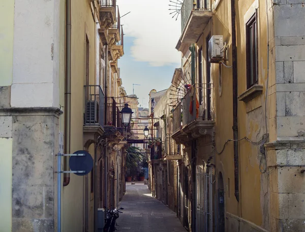 Vista de la calle Ortigia — Foto de Stock