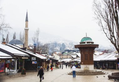 The Sebilj wooden fountain, Sarajevo clipart