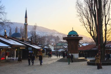 View of the Bascarsija square, Sarajevo clipart