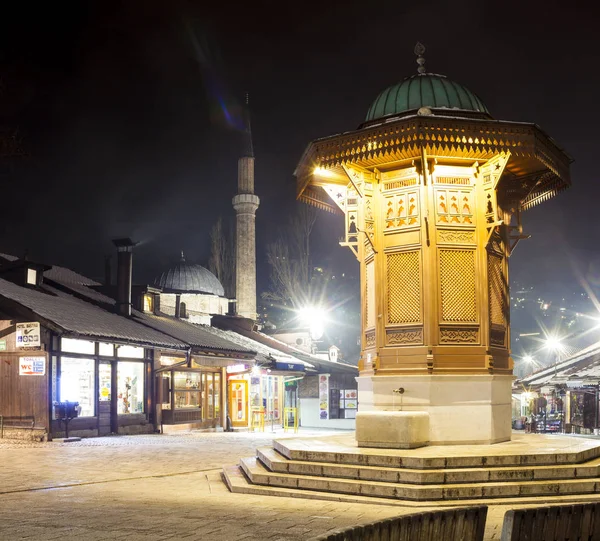 Sebilj trä fontänen, Sarajevo — Stockfoto