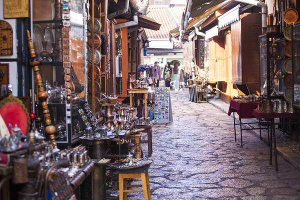 Mercado callejero típico de Sarajevo — Foto de Stock