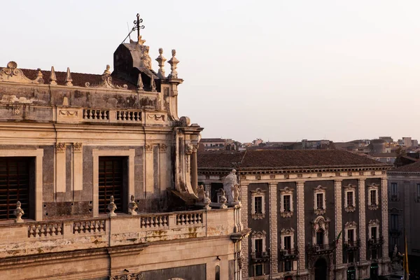 Bovenaanzicht van de St. Agata kerk, Catania — Stockfoto