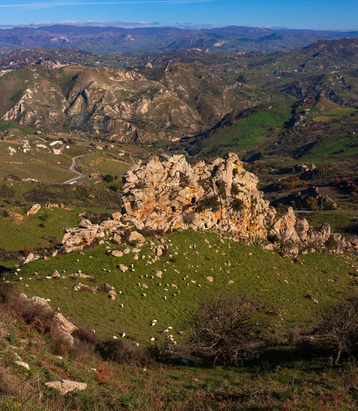 Vista de la típica campiña siciliana —  Fotos de Stock