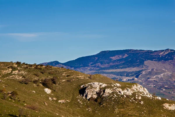 View of the typical Sicilian countryside — 스톡 사진