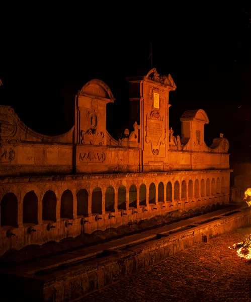 Leonforte Sicily April Granfonte Fountain Traditional Good Friday Procession April — стокове фото