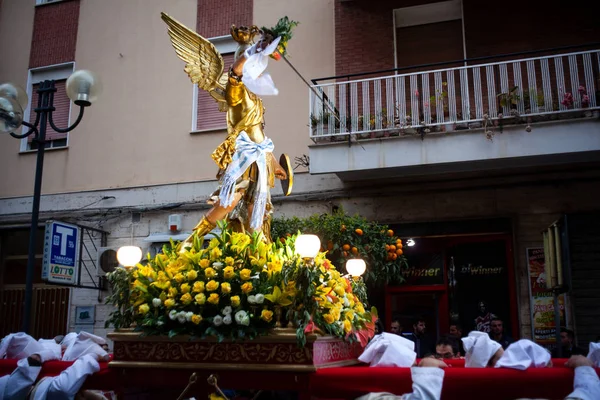 Leonforte Sicily April Traditional Holy Week Procession April 2019 — Stock Photo, Image