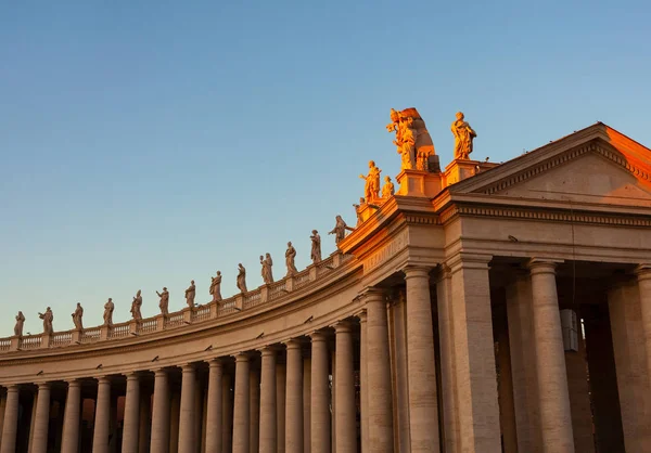 Blick Auf Die Kolonnaden Petersplatz Rom — Stockfoto