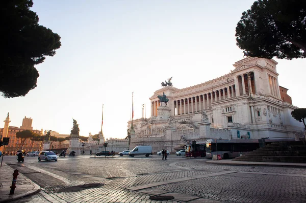 Řím Itálie Leden Pohled Národní Památník Victora Emmanuela Neboli Mole — Stock fotografie