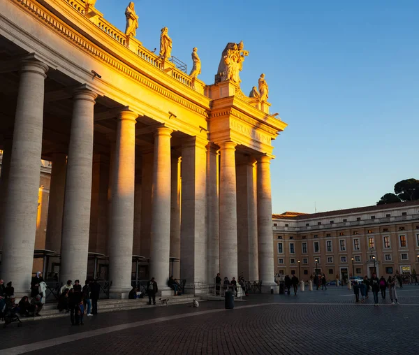Rome Italia Tammikuu Näkymä Pyhän Pietarin Aukiolle Tammikuuta 2020 — kuvapankkivalokuva
