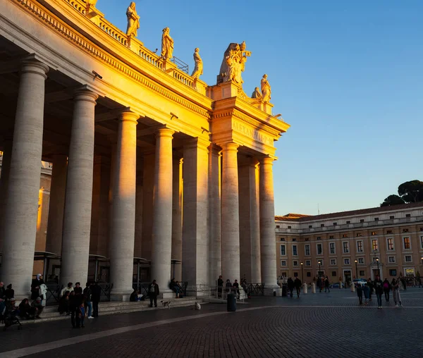 Rom Italien Januar Blick Auf Die Kolonnaden Des Petersplatzes Januar — Stockfoto