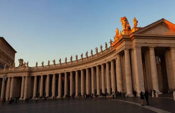 Řím Itálie Leden Pohled Kolonády Náměstí Petra Ledna 2020 — Stock fotografie