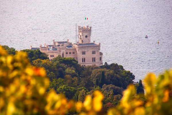Top View Miramare Castle Trieste — Stock Photo, Image