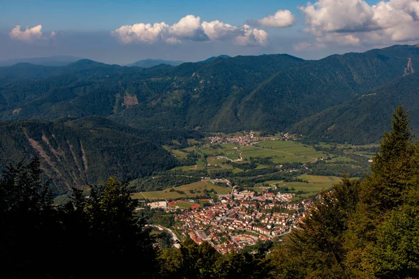 Vue Dessus Tolmin Petite Ville Slovénie — Photo