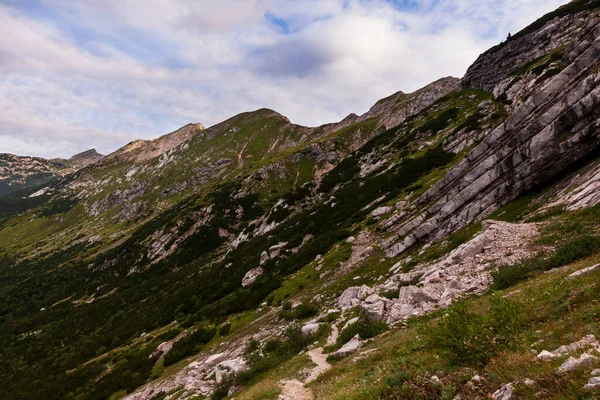 Vista Dall Alto Della Parte Montuosa Vogel Delle Alpi Giulie — Foto Stock