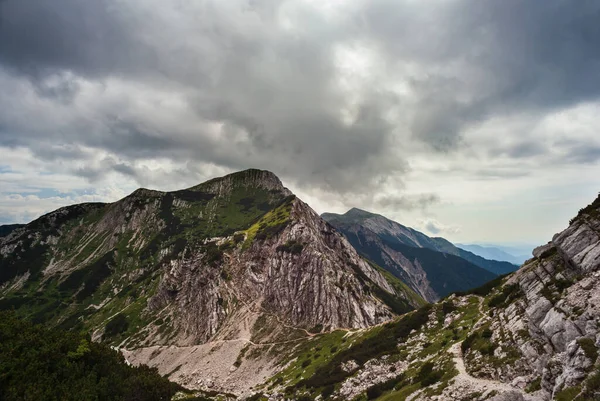 Vista Dall Alto Della Parte Montuosa Vogel Delle Alpi Giulie — Foto Stock